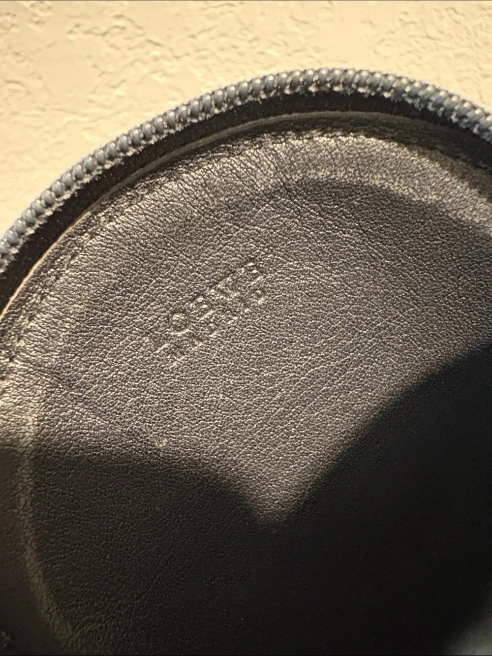 Loewe Black Glossy Round Coin Pouch